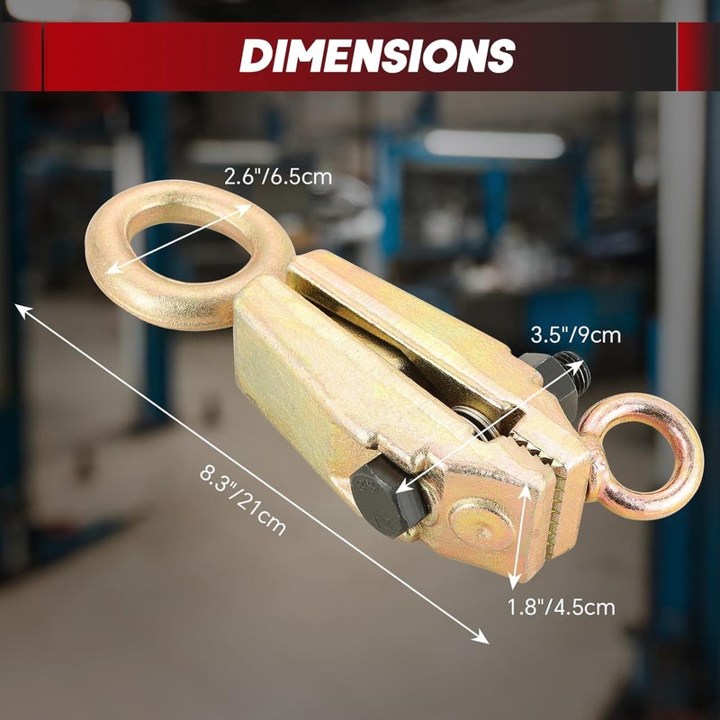 weyleity 5 Ton 2-Way Auto Body Repair Clamp Tool | Self-Tightening Frame Pull Clamps with High Hardness Anti-Rust Grips for Sheet Metal Maintenance & Collision Repair - Image 2